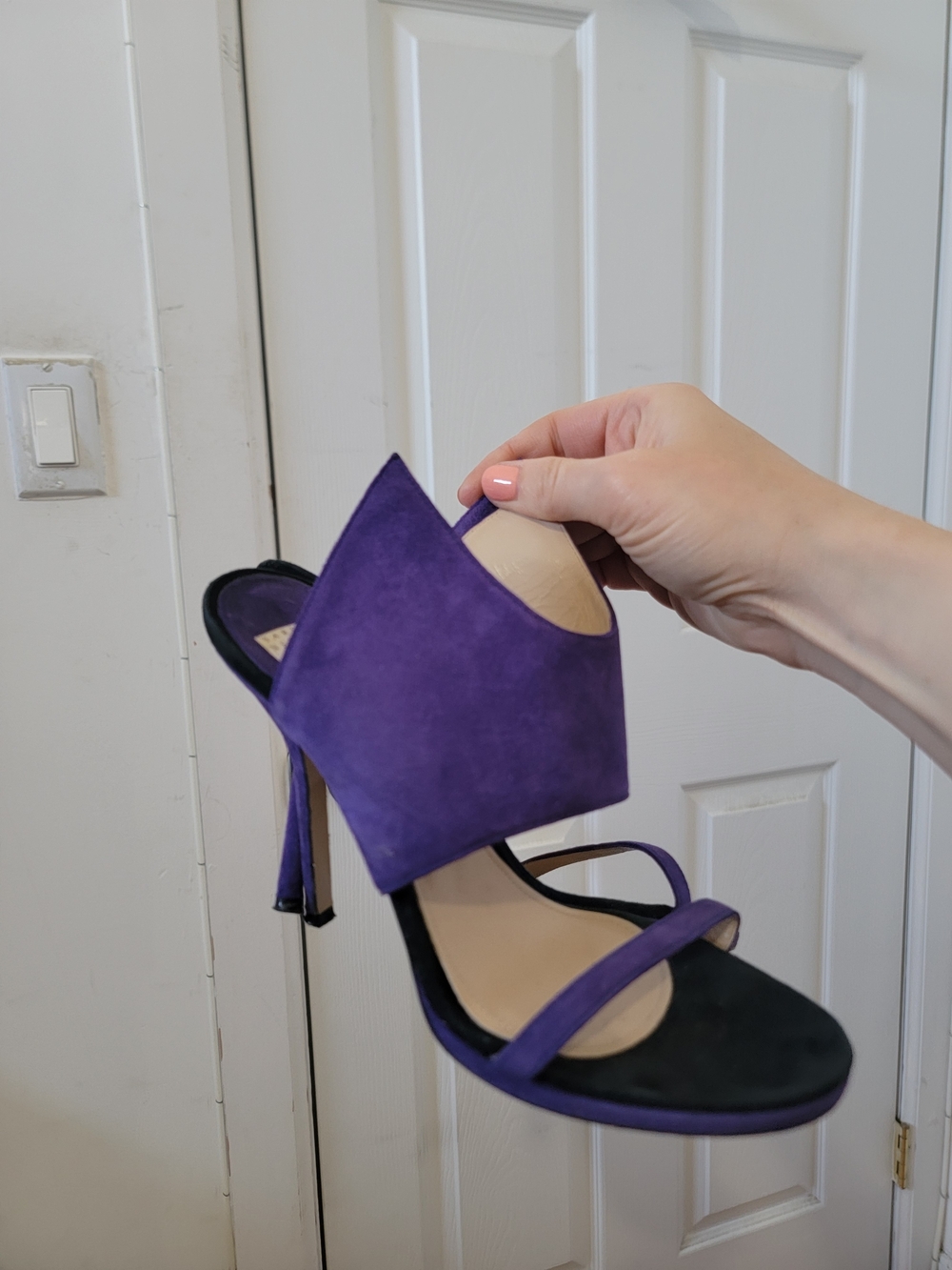 Paul Andrew Purple Suede High Heel Sandals - Women